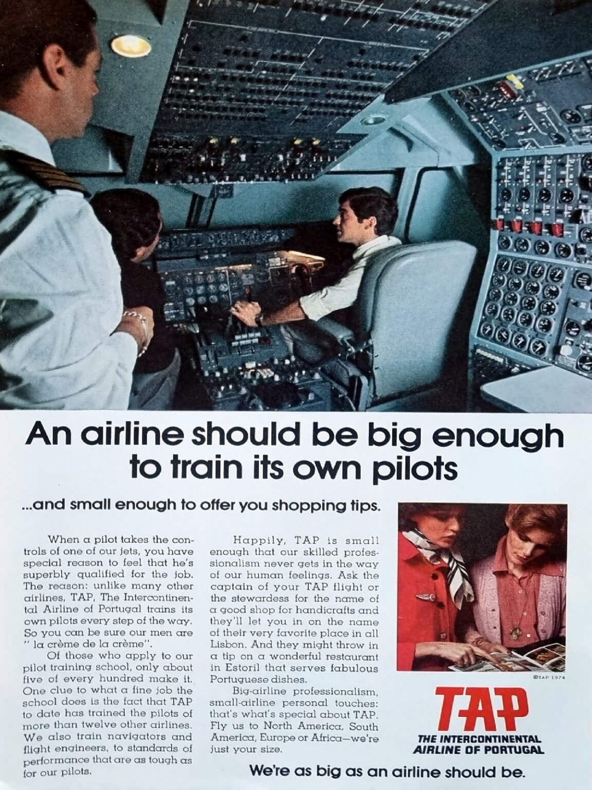Pilot Advertisement TAP Air Portugal Airline Advertisement – Pilot Training Cockpit Ad ...