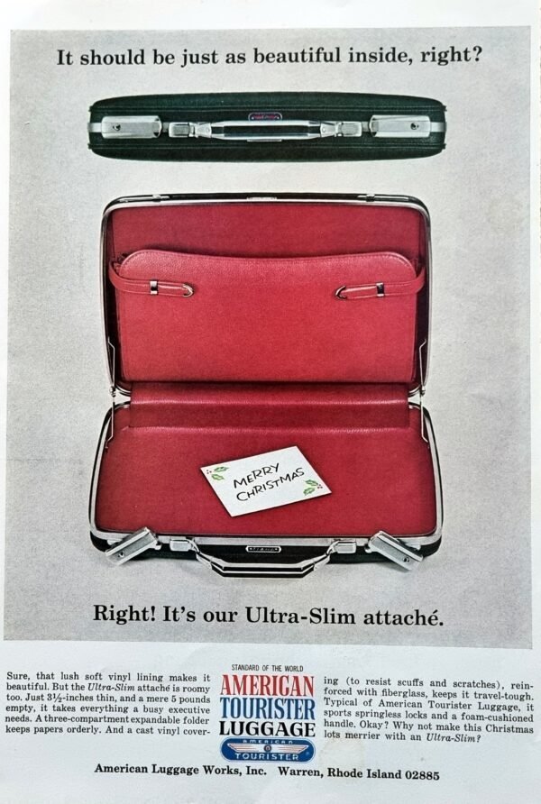 American Tourister Ultra-Slim Attaché Advertisement (1960s)