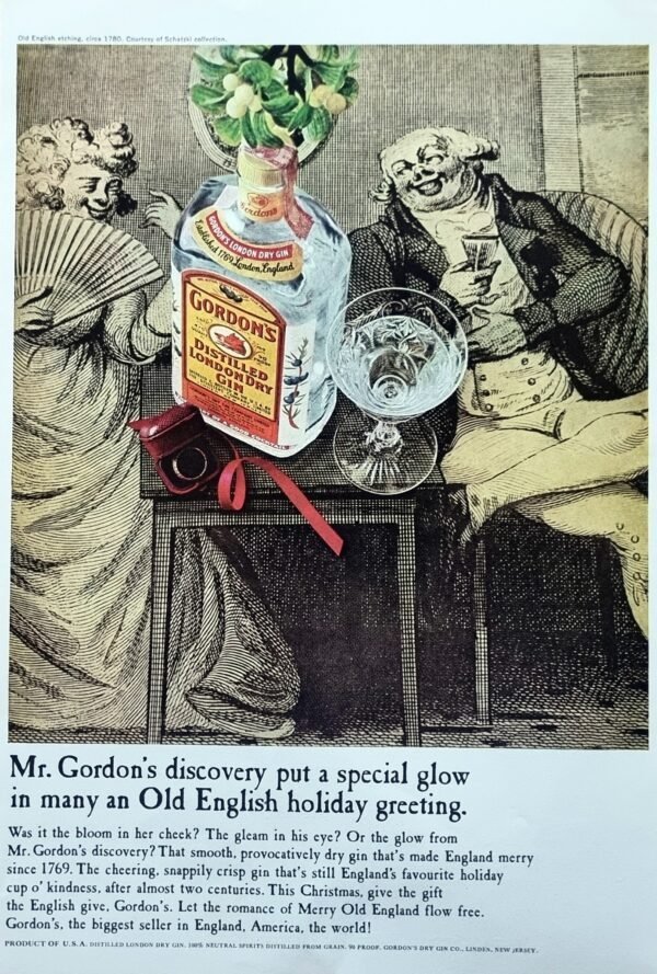 Gordon’s Gin Christmas Advertisement (1960s)